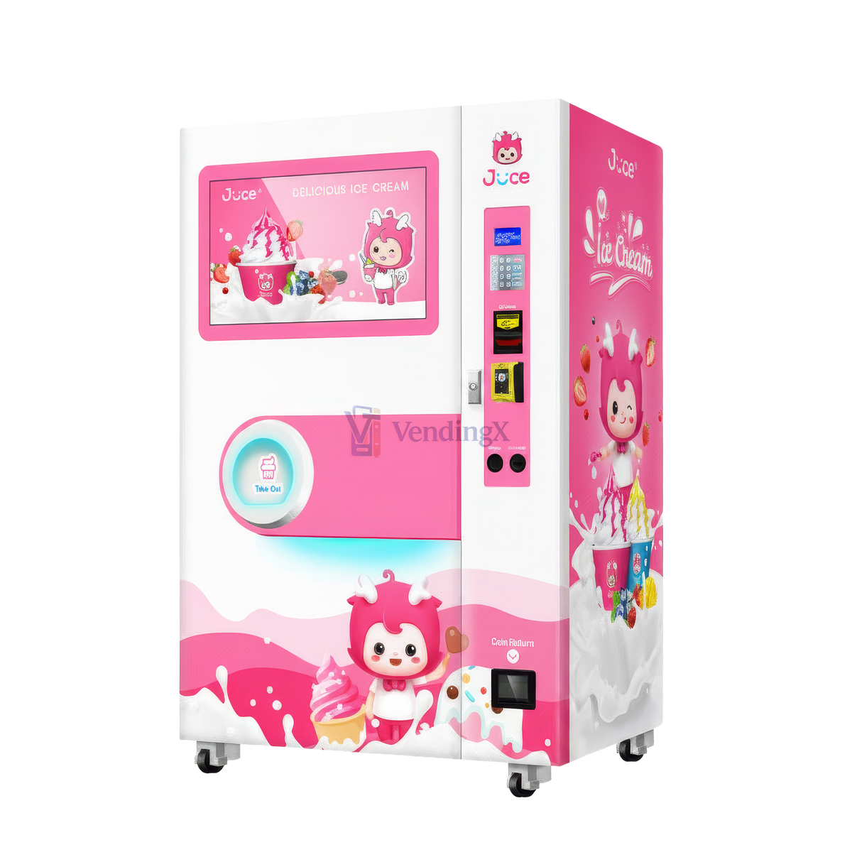 FrostFlow Pro Softeisautomat (groß) Premium mit Werbedisplay High End Modul