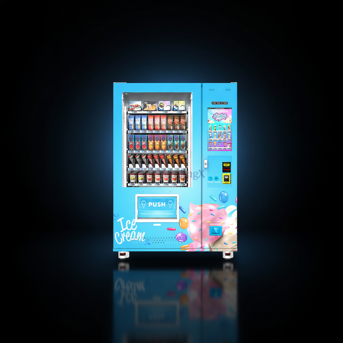 Eisautomat - Premium Eisautomat Ice Vending Maschine Tiefkühl Automat