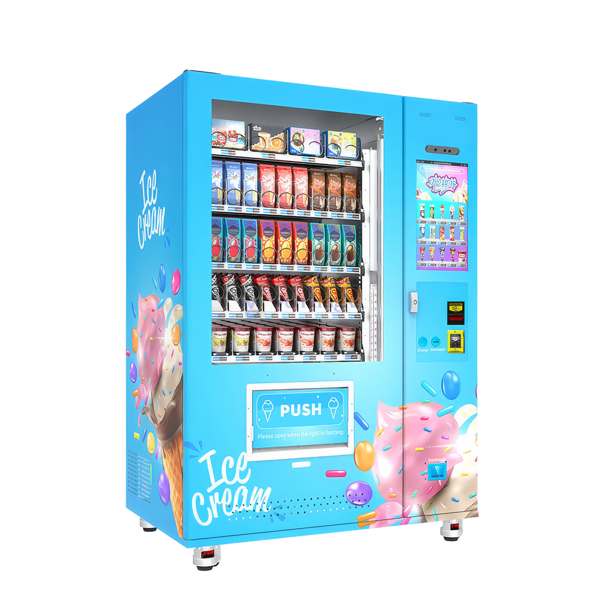 Eisautomat - Premium Eisautomat Ice Vending Maschine Tiefkühl Automat